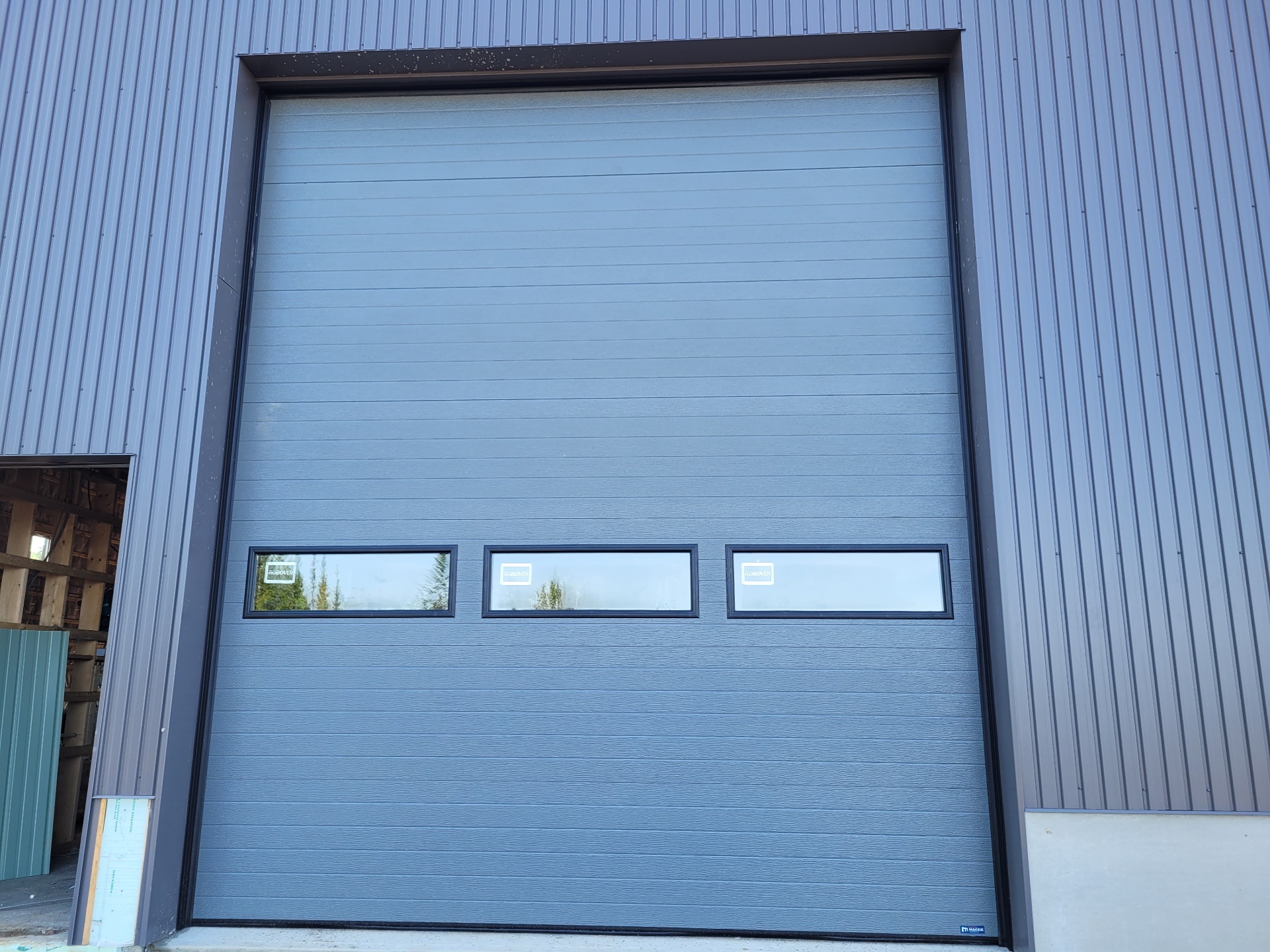 Porte sectionnelle avec fenêtres